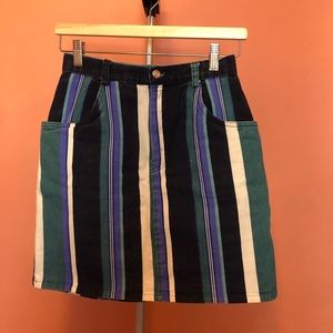 Striped Denim Skort